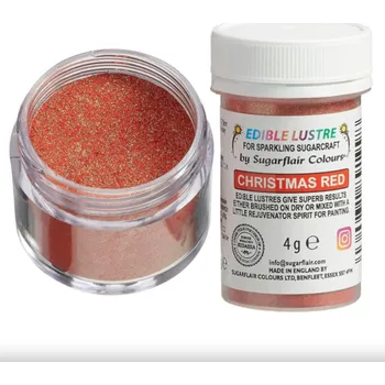 Čokoláda Sugarflair Edible Lustre Christmas Red, 4g