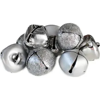 Vánoční ozdoba UH Rolničky kov 10ks/2,5cm stříbrná