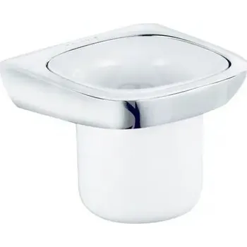 Držák na kartáček DRŽÁK SE SKLENICÍ PORCELÁN KLUDI AMBIENTA