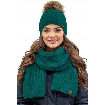 Čepice Vivisence sada: čepice a šála, univerzální velikost, modrá