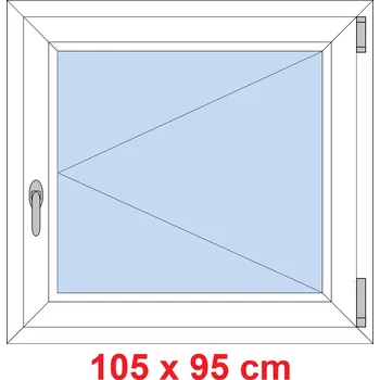 Okno Soft Plastové okno 105x95 cm, otevíravé