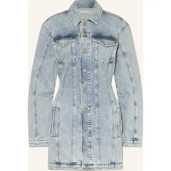 Dámské šaty Good American Dámské Džínové Šaty Barrel Long Sleeve, tmavě...