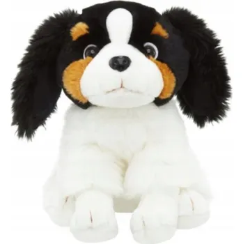 plyšák SP84395 PES BÍLÝ/ČERNÝ