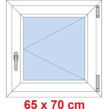 Okno Soft Plastové okno 65x70 cm, otevíravé