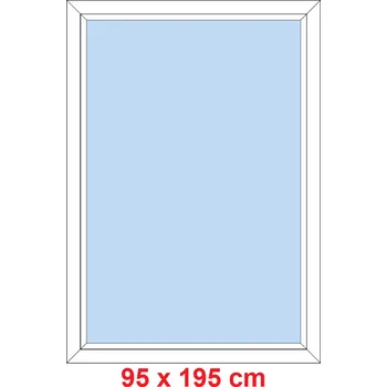 Okno Soft Plastové okno 95x195 cm, FIX neotevíravé