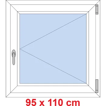 Okno Soft Plastové okno 95x110 cm, otevíravé