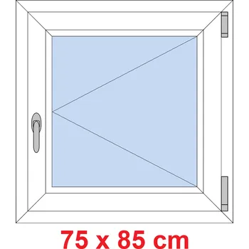 Okno Soft Plastové okno 75x85 cm, otevíravé