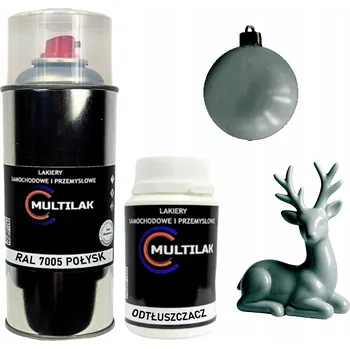 Barva ve spreji Lak ve spreji na figurky, skleněné a keramické ozdoby RAL 7005 LESK