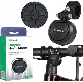 Zvonek na kolo Elektronický zvonek Fit4Med, cyklistický zvonek s alarmem na kolo, 43,3 mm