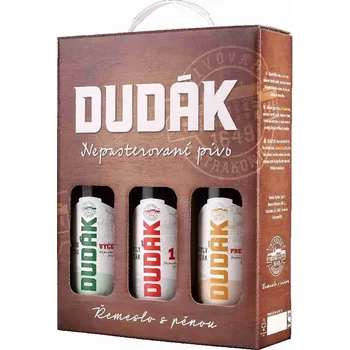 Pivo DUDÁK MIX pack 3 x 0,5l 1x10, 1x11, 1x12 sklo 4,5 % dárkové balení