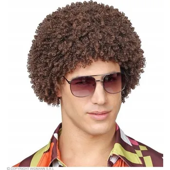 Karnevalová paruka Widmann paruka krátké hnědé vlasy afro