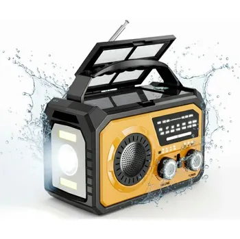 Powerbanka Nouzové rádio a Powerbanka 16000 mAh, USB-C, AM-FM-SW, Solární s Dynamem