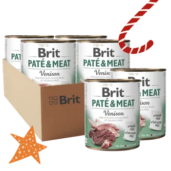 Krmivo pro psa 4 + 2 ZDARMA Brit Paté & Meat Venison
