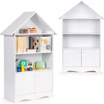 Knihovna Regál Ecotoys 74 x 28,5 x 115,5 cm bílý
