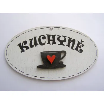 Cedulka ovál - 14 x 8 cm - Kuchyně