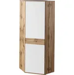 Rohová skříň TYP 3, dub wotan/bílá, CYRIL 239558568