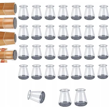 Prostěradlo 32x SILIKONOVÉ OCHRANNÉ PODLOŽKY S FILCEM NA NOHY ŽIDLÍ