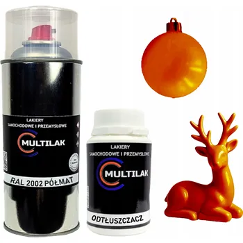 Barva ve spreji Lak ve spreji na figurky, skleněné a keramické ozdoby RAL 2002 POLOMAT