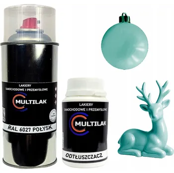 Barva ve spreji Lak ve spreji na figurky, skleněné a keramické ozdoby RAL 6027 LESK