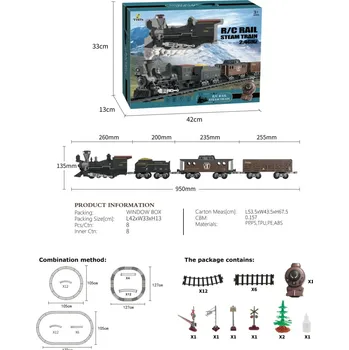 Dětská kuchyňka Ramiz Retro dopravní železnice se světelnou, zvukovou a kouřovou funkcí 172cm