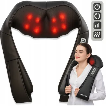 Masážní přístroj SHIATSU MASÁŽNÍ PŘÍSTROJ POLŠTÁŘ NA KRK, ZÁDA, RAMENA, NOHY A CELÉ TĚLO S NAHŘÍVÁNÍM