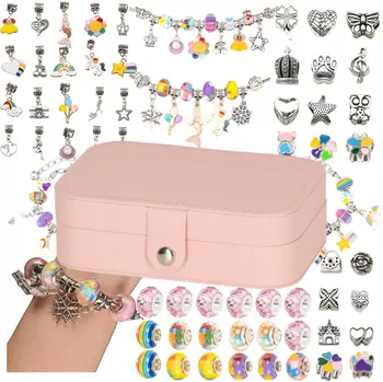 dětská sada na výrobu šperků Sada na výrobu šperků Dymex, 107 dílů, náramky a náhrdelníky