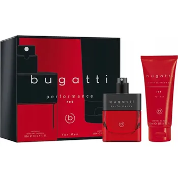 Pánský parfém Bugatti Performance Red toaletní voda 100 ml + sprchový gel 200 ml, dárková saad pro muže