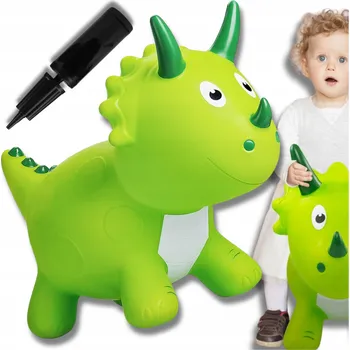 Figurka GUMOVÝ SKÁKACÍ ZVÍŘÁTKO PRO DĚTI S PUMPIČKOU, ODOLNÁ GUMA DINOSAURUS