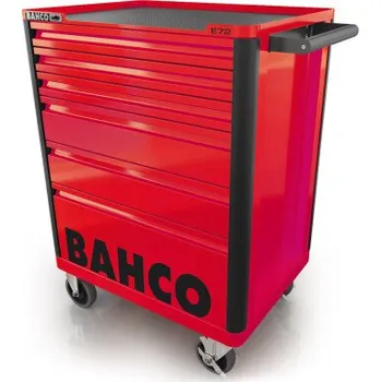 Mobilní dílenský vozík na nářadí Bahco E72, 6 zásuvek, červený