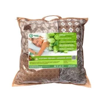 Polštář Cedrový polštář s CHMELOVÝMI ŠIŠKAMI 50x50cm ,,ELITE,, se sinteponem TML R081