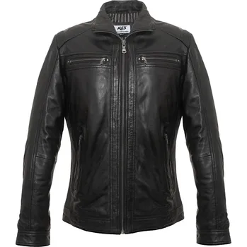 MAX Pánská kožená bunda GERO černá