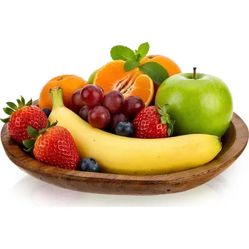 Talíř Dřevěný TALÍŘ na servírování – na chuťovky, předkrmy, ovoce, MANGO, 26x25 cm