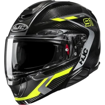 Helma na motorku Výklopná helma na motorku HJC RPHA 91 CARBON Lagos MC3H černo-fluo žlutá M