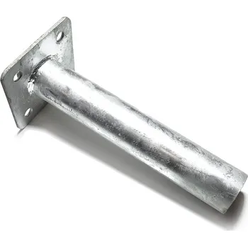 Patka kotevní pro plotové sloupky, 34x250mm (110x110x4mm), žár. Zn