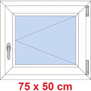 Okno Soft Plastové okno 75x50 cm, otevíravé