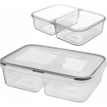 Dóza na potraviny Nádoba na potraviny s víkem a těsněním, dělená, 2 l