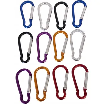 Hliníkové karabiny 10 kusů, 6 barev