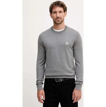 Pánská móda Svetr z vlněné směsi BOSS Orange Kanovano_S 50527583 šedá 09X, vel. M