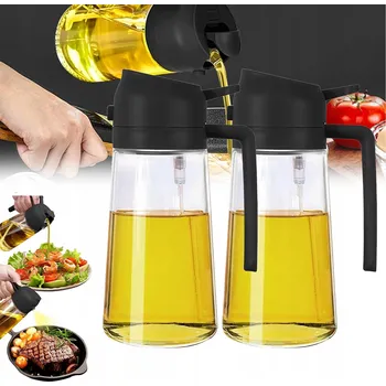 Dávkovač mýdla 2KS ROZPRAŠOVAČ DÁVKOVAČ OCETOVÉHO OLEJE 2V1 SKLENĚNÝ DNO VAŘENÍ GRILOVÁNÍ