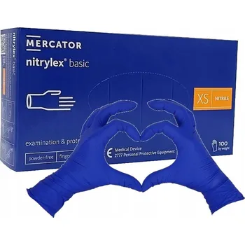 Vyšetřovací rukavice Rukavice na jedno použití Mercator Medical vel. XS nitrilové 100 ks