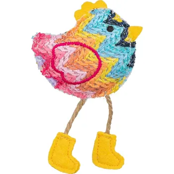 Hračka pro kočku TRIXIE Barevné kuřátko se šantou 11 cm - hračka pro kočky