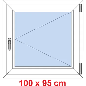Okno Soft Plastové okno 100x95 cm, otevíravé