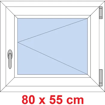 Okno Soft Plastové okno 80x55 cm, otevíravé