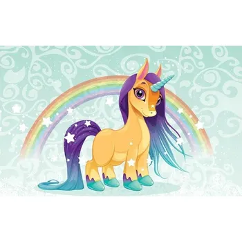 Fototapeta Fototapeta JEDNOROŽCI Pro Děti DUHA 3D 368x254