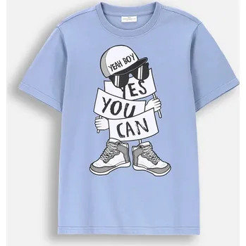 Chlapecké tričko Coccodrillo dětské tričko modré bavlna velikost 122