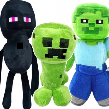 plyšák MINECRAFT SET 3v1 PLYŠOVÁ HRAČKA KRIPER + ZOMBIE + ENDERMAN TŘI PLYŠÁCI