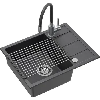 Granitový dřez QUADRON BONUS / ČERNÁ