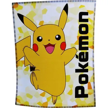 Dětská deka Dětská flanelová deka Carbotex 130 x 160 cm Měkká PIKACHU - Super HIT