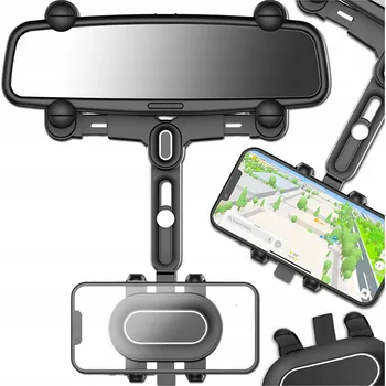 SILNÝ DRŽÁK TELEFONU NA ZPĚTNÉ ZRCÁTKO