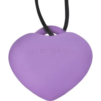 FairyGasm PleasureStone vibrační stimulátor ve tvaru srdce fialový